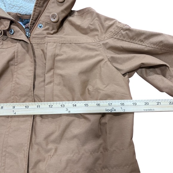 Columbia Interchange Jacket Women's Tan Sherpa Hooded Parka Size S - Picture 4 of 5